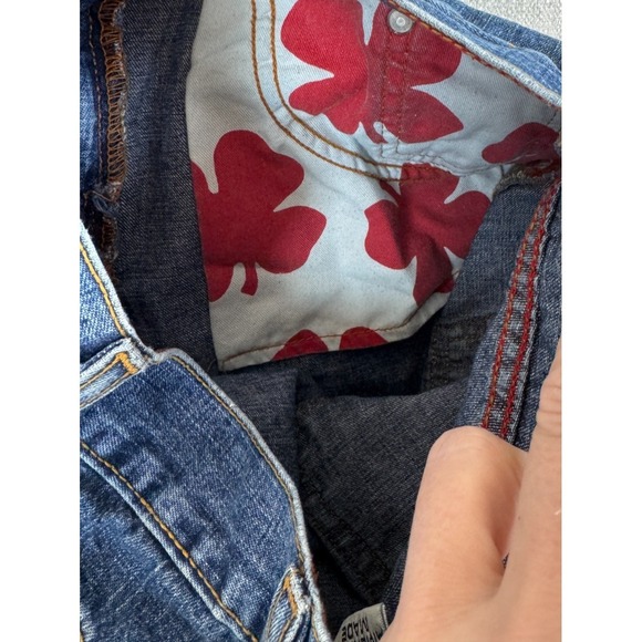 VTG Lucky Brand Peanut Pant 4/27 USA Low Rise Flare 33" Inseam Y2K Tall 90s - Picture 13 of 16